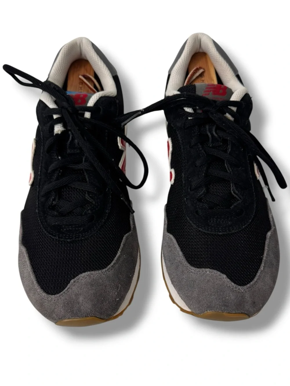 New Balance 515v3 Men’s Sneakers Size 8 Black Team Red Suede Mesh Retro Shoes